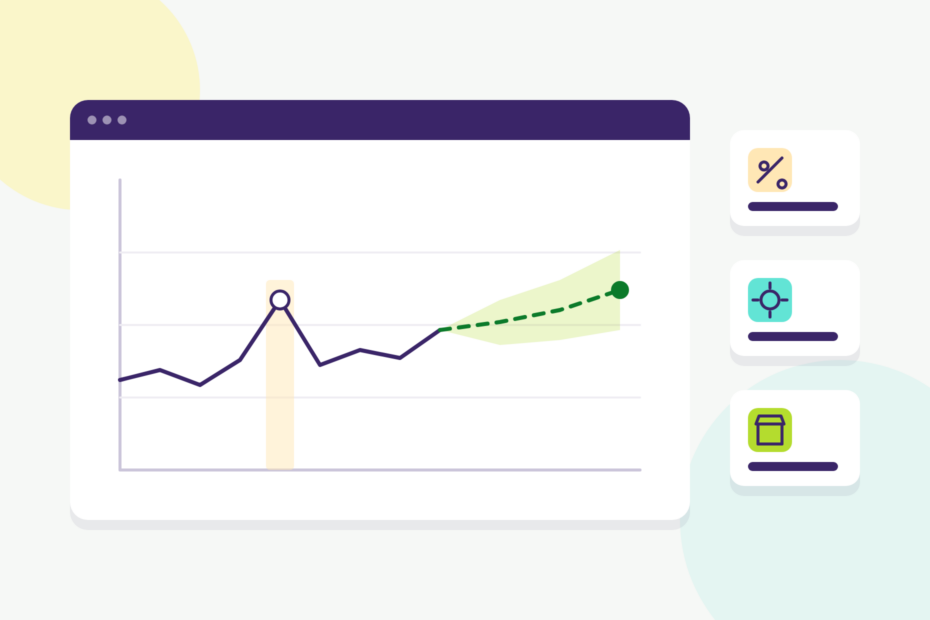 Illustrazione: storico delle vendite con un picco promozionale e previsione della domanda con il suo intervallo di confidenza, accanto ai fattori promozione, stagionalità e punto vendita